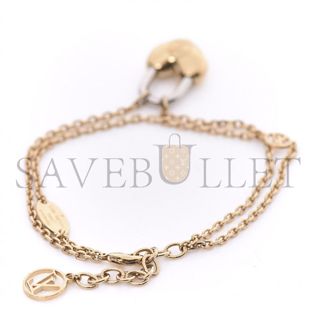 LOUIS VUITTON LV CRAZY IN LOCK BRACELET GOLD SILVER M1583A